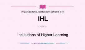 IHL - Institutions of Higher