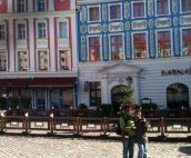 Szczecin / Stettin and some of the 17th century historical houses.