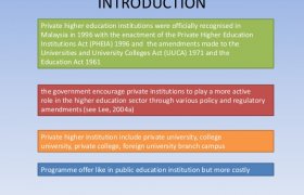 Higher Institutions of Learning