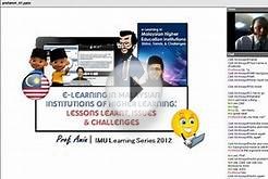 e-Learning in Malaysian Institutions of Higher Learning