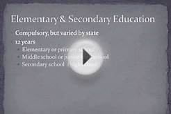 US Education Lecture 2 Elementary and Secondary