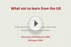 What Australia should not learn from UK Higher Education