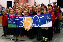 Children in a Finnish school choir perform a song called