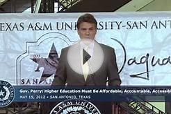 Gov. Perry: Higher Education Must Be Affordable