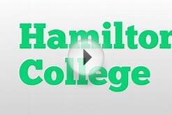 Hamilton College meaning and pronunciation