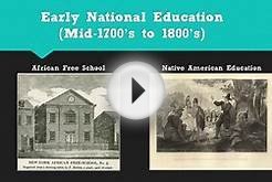 History of Education in the United States of America