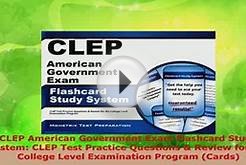 PDF CLEP American Government Exam Flashcard Study System