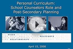 Personal Curriculum: School Counselors Role and Post